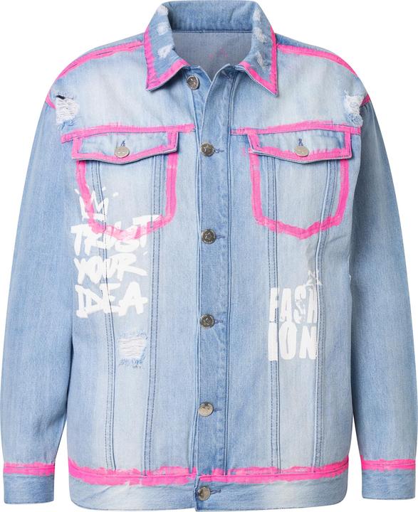 Immagine prodotto Angel of Style Jeansjacke, oversized, Schriftzug, Neon-Kanten (54)