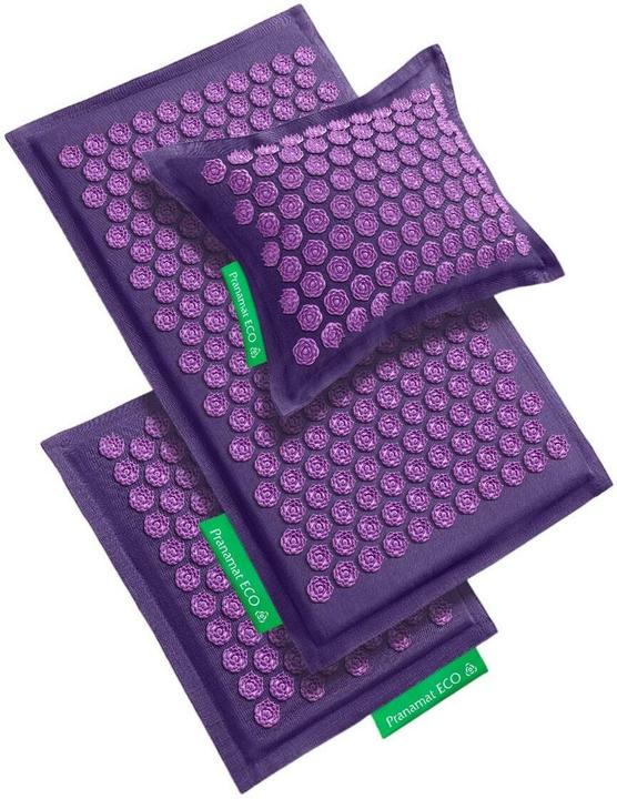 Pranamat ECO Massage Set Matte + Kissen + Minimatte dunkelviolett