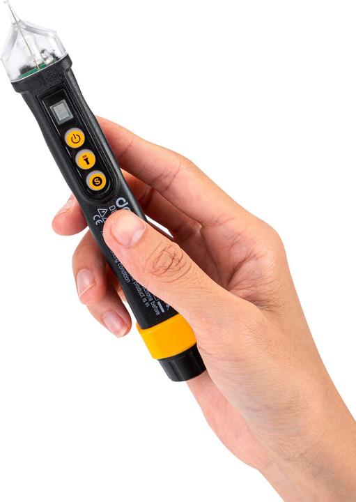 Produktbild Deli Tools Non-contact voltage tester EDL8011, 12/48-1000V AC (black) (CAT III 1000V)