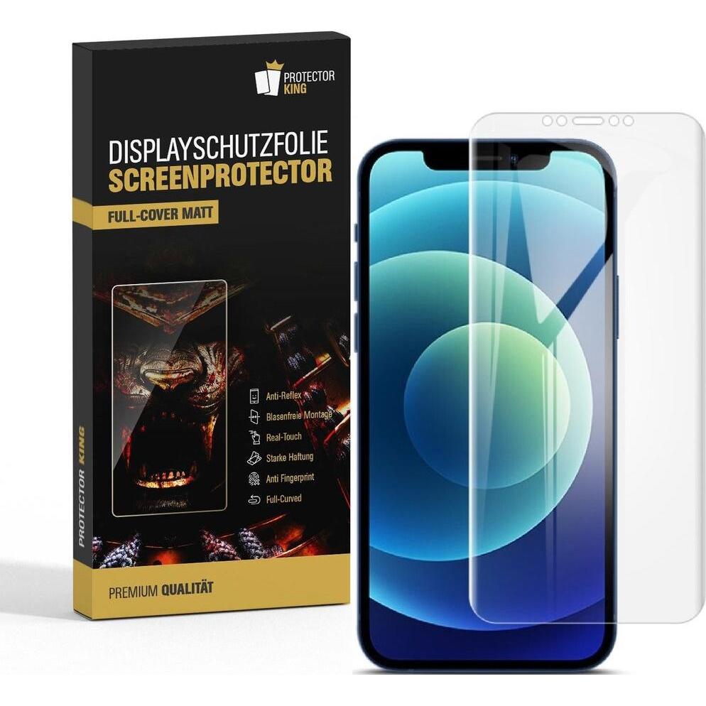 Protectorking 1x Premium Displayschutzfolie Matt Entspiegelt (1 Stück, Apple iPhone 12 Pro), Smartphone Schutzfolie