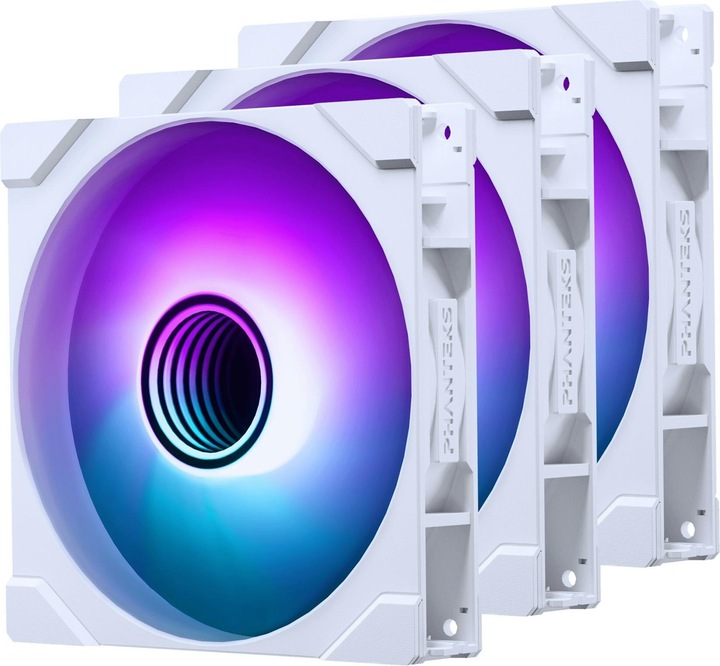 Actual product image Phanteks M25 Gen2 PWM D-RGB fan, 3-pack - 140mm, white (140 mm, 3 x)