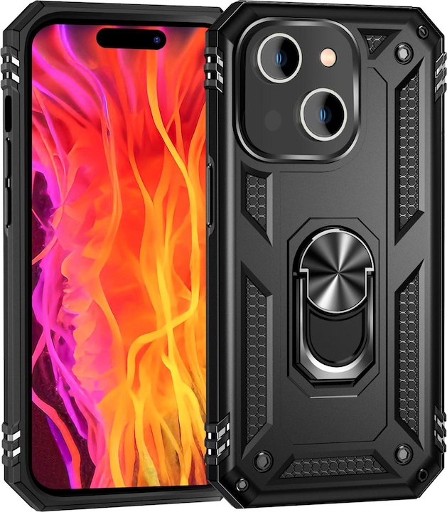 Immagine prodotto Nalia Coperchio ad anello antiurto in stile militare (Apple iPhone 15 Plus)