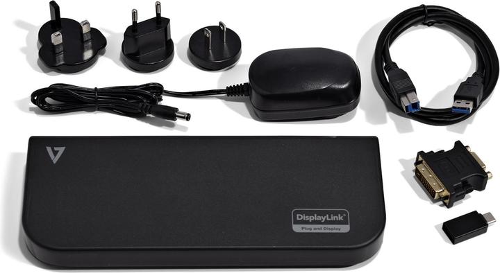 Actual product image V7 USB Docking Station Dualdisplay (USB-A, 6 ports)