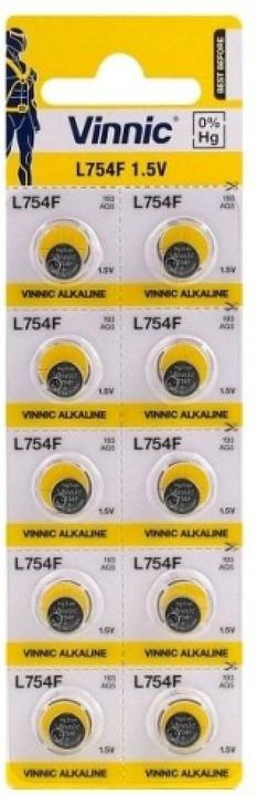 Produktbild Vinnic AG5 LR48 LR754 1.5V Alkaline Knopfzelle (10 Stk., LR48, 72 mAh)