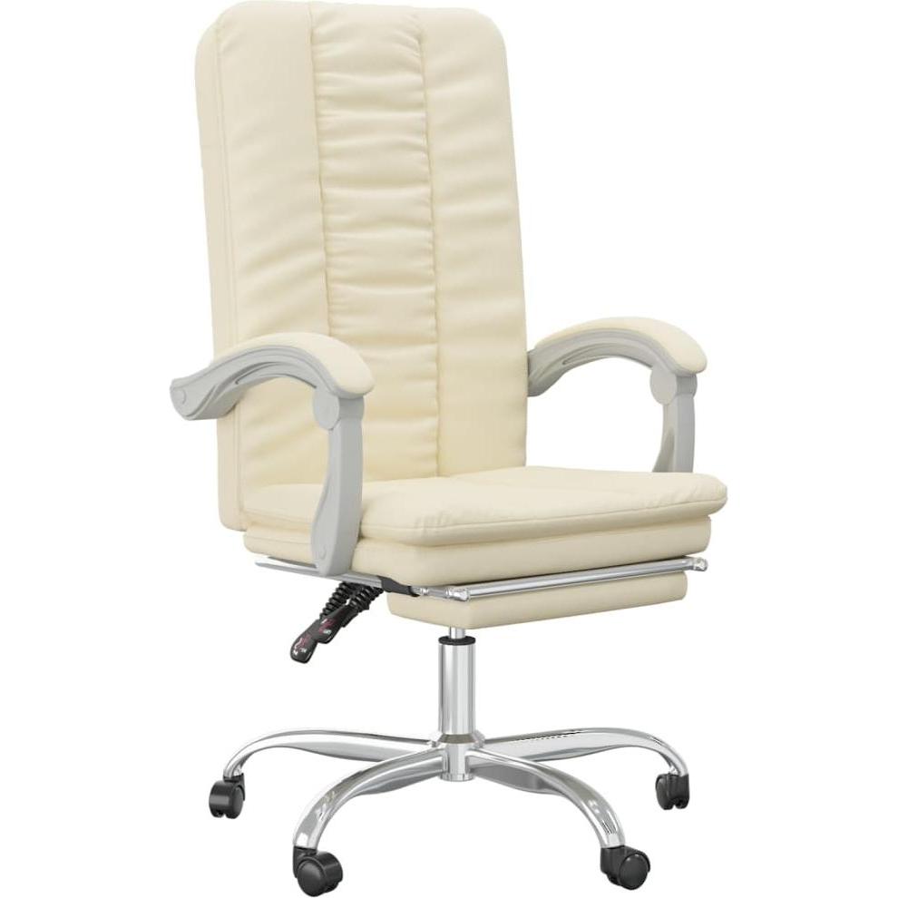 Vidaxl Beige Bürostuhl, Bürostuhl Mit Liegefunktion (46.50 - 56 Cm)