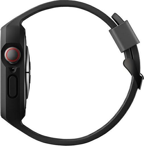 Produktbild Uniq pasek Monos 2in1 Apple Watch Strap + Case Series 4/5/6/7/8/SE/SE2 44/45mm. czarny/midnight blac (Kunststoff, PC, TPU)