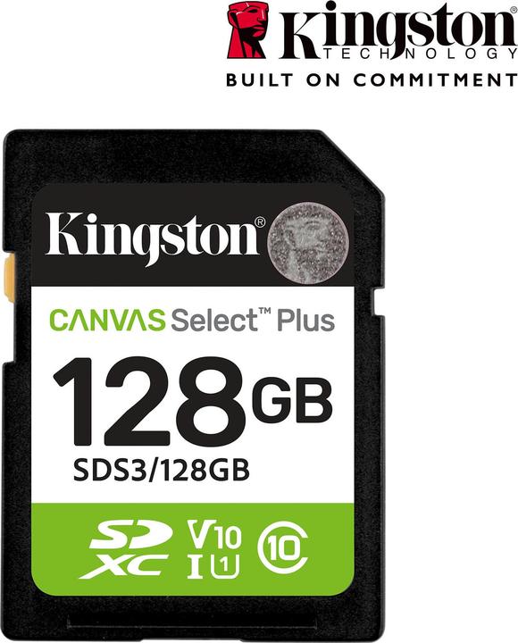 Produktbild Kingston Canvas Select Plus (128 GB, SDXC, U1, UHS-I)