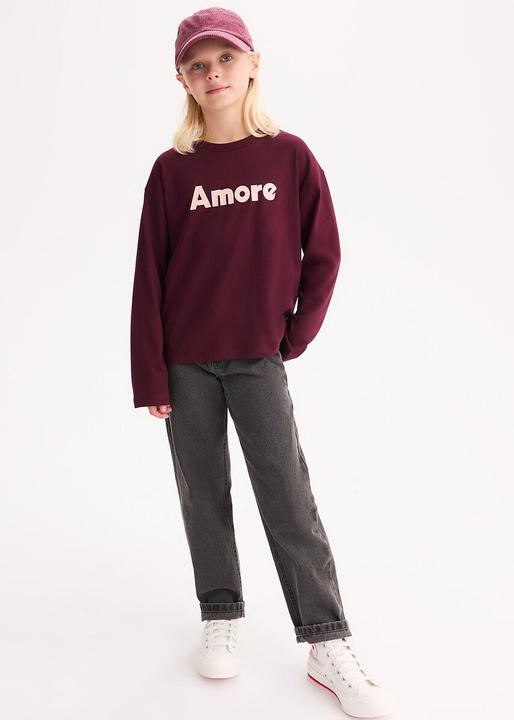 Actual product image La Redoute Collections Langarmshirt mit Aufdruck Amore (164)