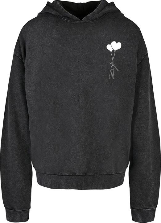 Merchcode Love In The Air Acid Washed Oversize Hoody - 177189