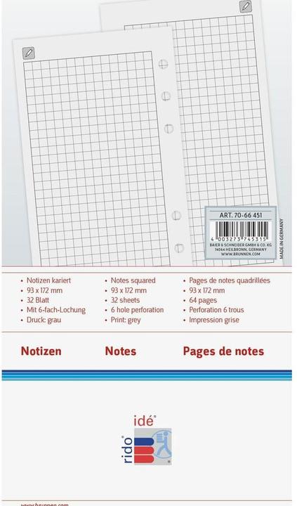 Image du produit Simplex Notes quadrillées Timing 2 7066451.2 93x172mm (Spécial)