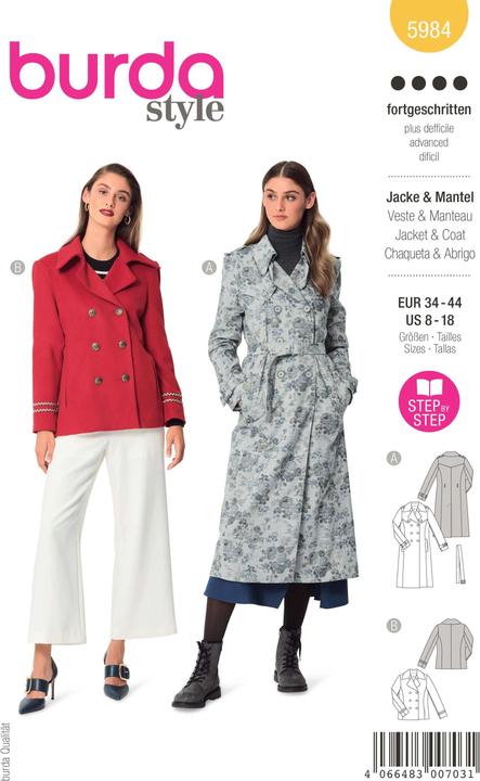 Schnittmuster Kaban-Jacke & Trenchcoat