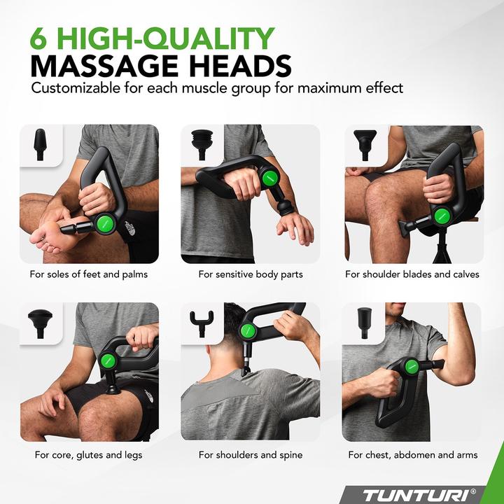 Actual product image Tunturi Massage Gun Pistole MG70 PRO (5 Steps, 180 min)