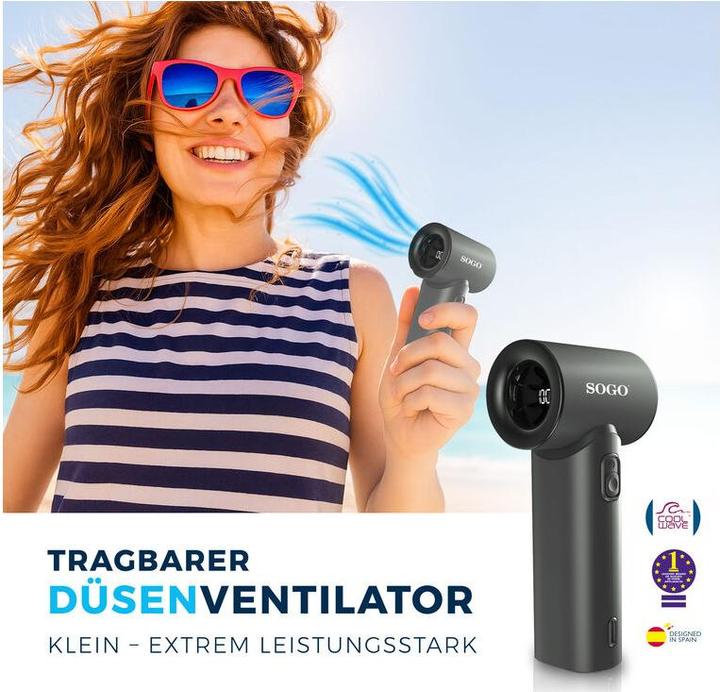 Produktbild Sogo Düsenventilator, tragbar sw
