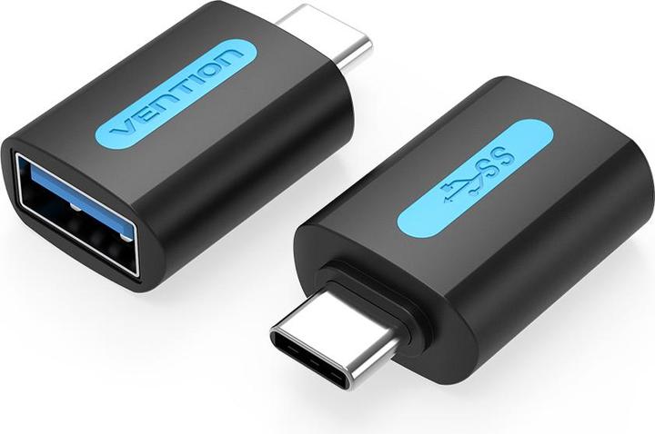 Actual product image Vention USB-C Male to USB 3.0 Female OTG Adapter Black PVC Type (USB-A)