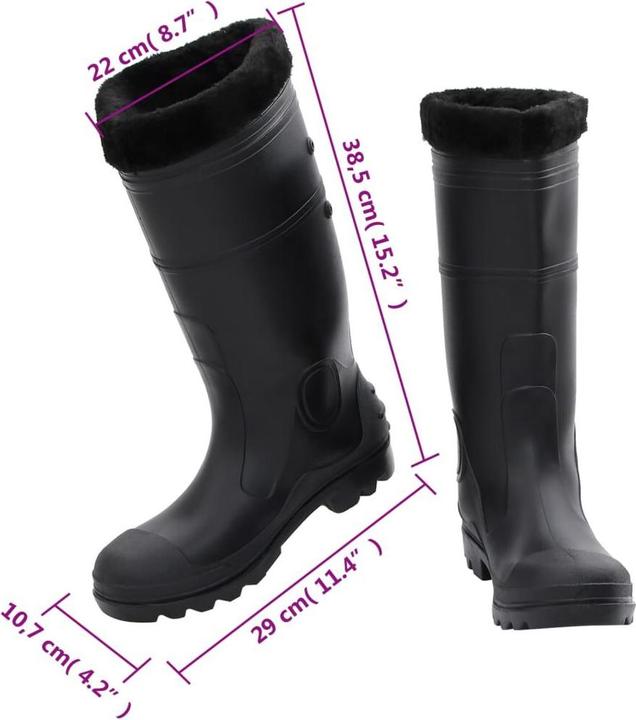 Produktbild VidaXL Gummistiefel mit Herausnehmbarem Innenfutter Gr. PVC (42)