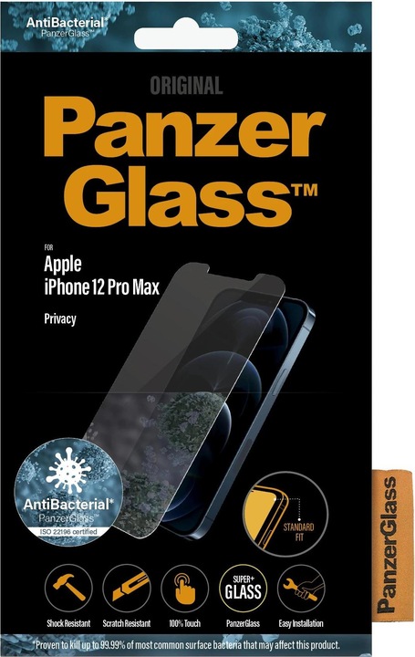 Produktbild PanzerGlass Screen Protector Privacy (1 Stück, Apple iPhone 12 Pro Max)