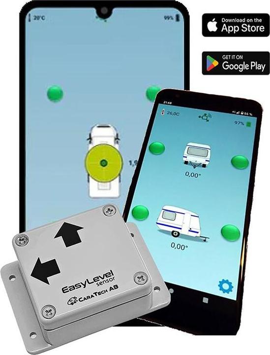 Produktbild CaraTech EasyLevel Digitale Wasserwaage – für Wohnwagen & Wohnmobile