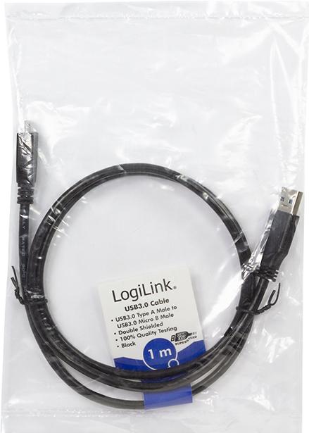 Produktbild LogiLink USB A — USB B Micro (1 m, USB 3.2 Gen 1)