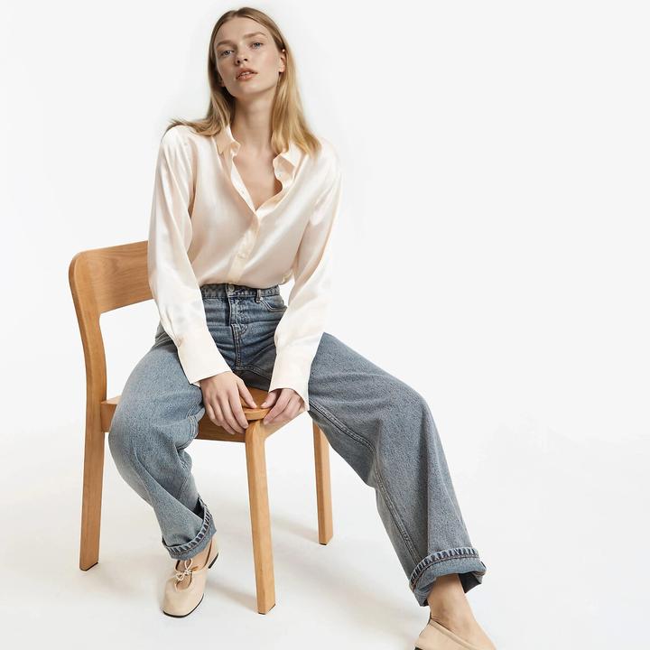 Actual product image La Redoute Collections Seidenbluse mit langen Ärmeln (S)