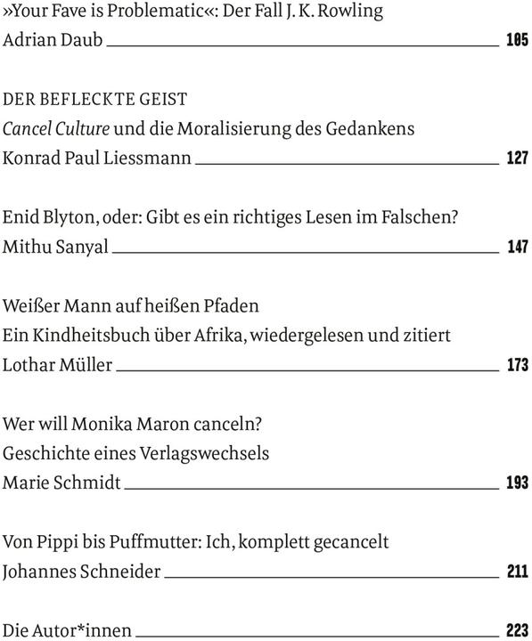 Produktbild Canceln (Deutsch, Adrian Daub, Asal Dardan, Georg M. Oswald, Hanna Engelmeier, Jürgen Kaube, 2023)