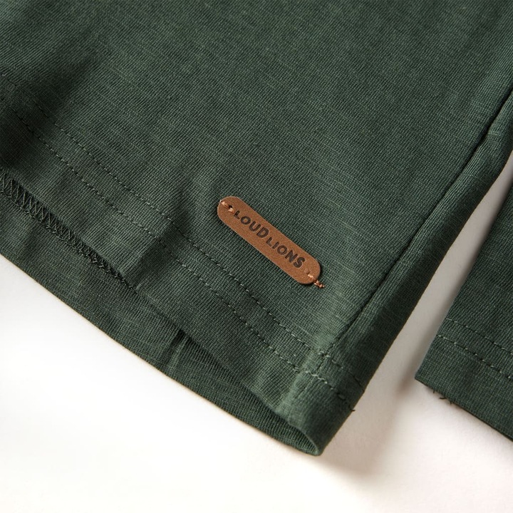 Produktbild VidaXL Kinder-Langarmshirt Dunkelgrün 140,Material: 100 (140)