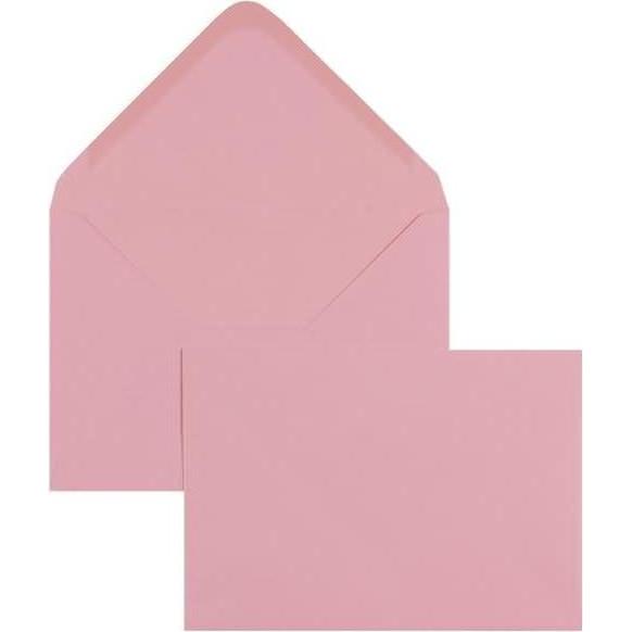 Blanke, Briefumschlag, Briefumschläge 125x175mm (DIN B6) 100g/qm gummiert VE=100 Stück rosa (100 x)