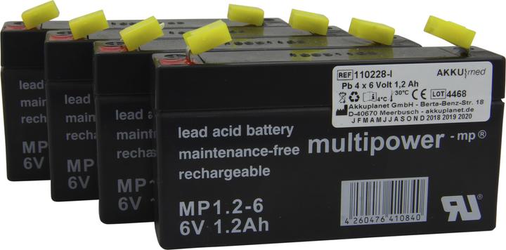 Immagine prodotto XCell Inserto per batteria al piombo adatto a Stiegelmeyer Vitano, Sicuro Plus - AG 300 (4 pz., 1200 mAh)