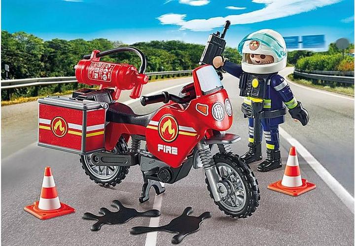 Image du produit Playmobil Moto de pompiers sur le lieu de l'accident (71466, Playmobil Action Heroes)