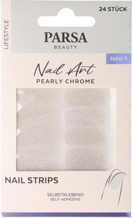 Actual product image Parsa Beauty Nagelfolien mit Silber-Sprenkeln - Pearly Chrome