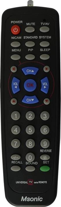 Immagine prodotto Msonic MBC415K Telecomando IR Wireless TV Pulsanti (Telecomando universale, Miracolo)