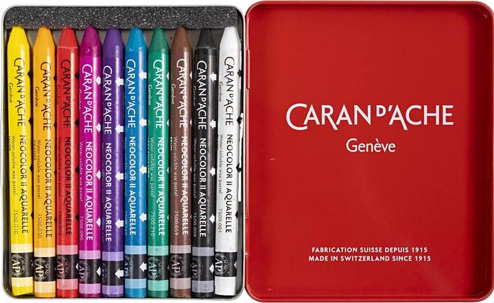 Actual product image Caran d'Ache Neocolor II Aquarelle Metallschachtel (Multicolor, 10 x)