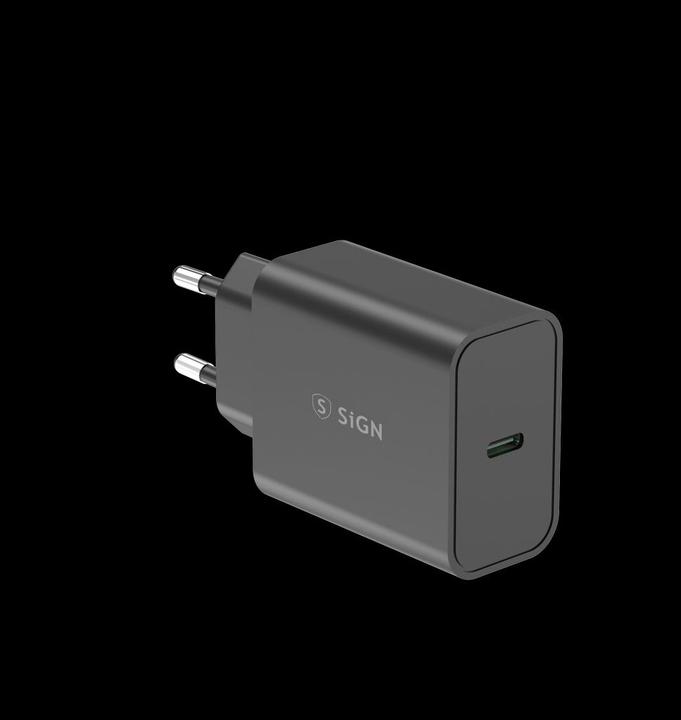 Produktbild SIGN 45W Charger, USB-C PD, Fast Charging, MacBook Air, iPhone etc. - Black (45 W)