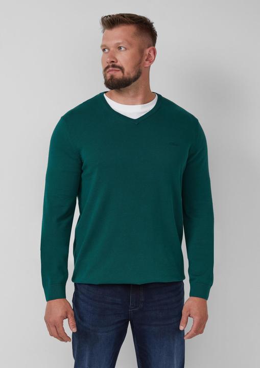 Actual product image s.Oliver Strickpullover Strickpullover mit Logo-Stickerei (XXL)