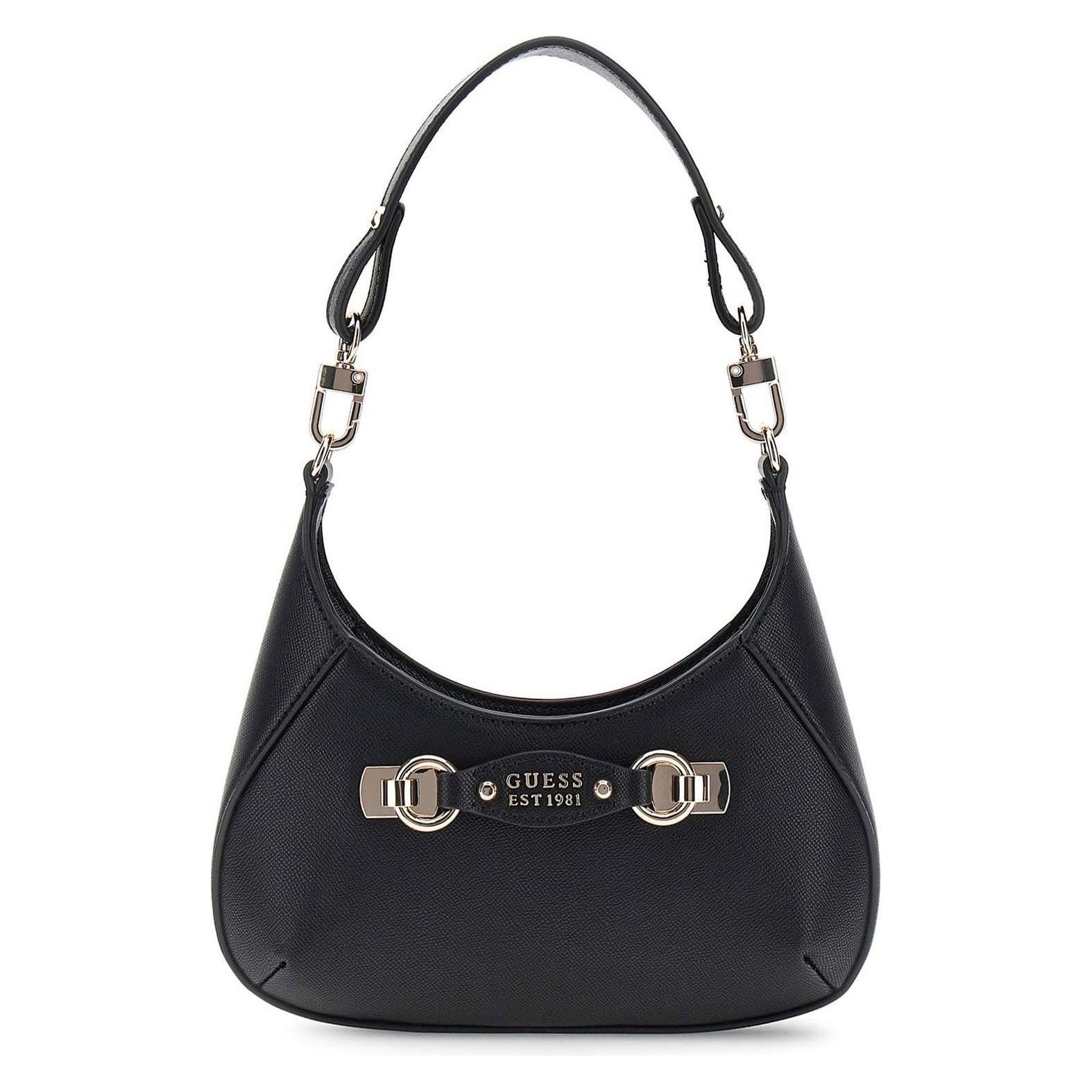 Guess, Damen, Handtasche, Mimina Mini Hobo Crossbody Bag, Schwarz