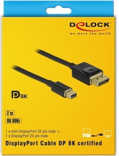 Productafbeelding Delock DisplayPort - Mini DisplayPort (2 m, DisplayPort)