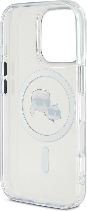 Actual product image Karl Lagerfeld KLHMP16XHLSKCH iPhone 16 Pro Max 6.9" biały/white hardcase IML Metal Karl&Choupette H (Apple iPhone 16 Pro Max)