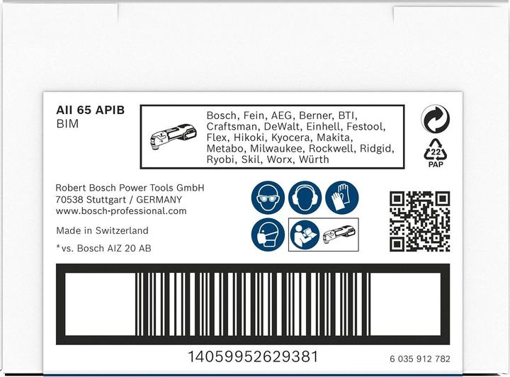 Produktbild Bosch Professional Zubehör PRO AII 65 APIB Blatt für Multifunktionswerkzeuge, 65 x 40 mm