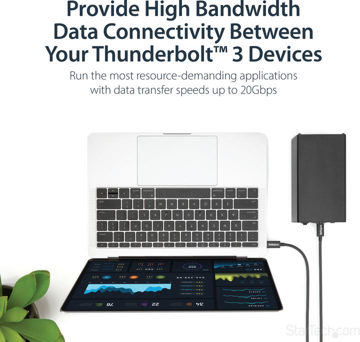 Produktbild StarTech Thunderbolt 3 (1 m, USB 3.2, 100 W)