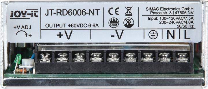 Actual product image Joy-it Joy it industrial power supply, fixed voltage RD6006, 400W, 60V DC