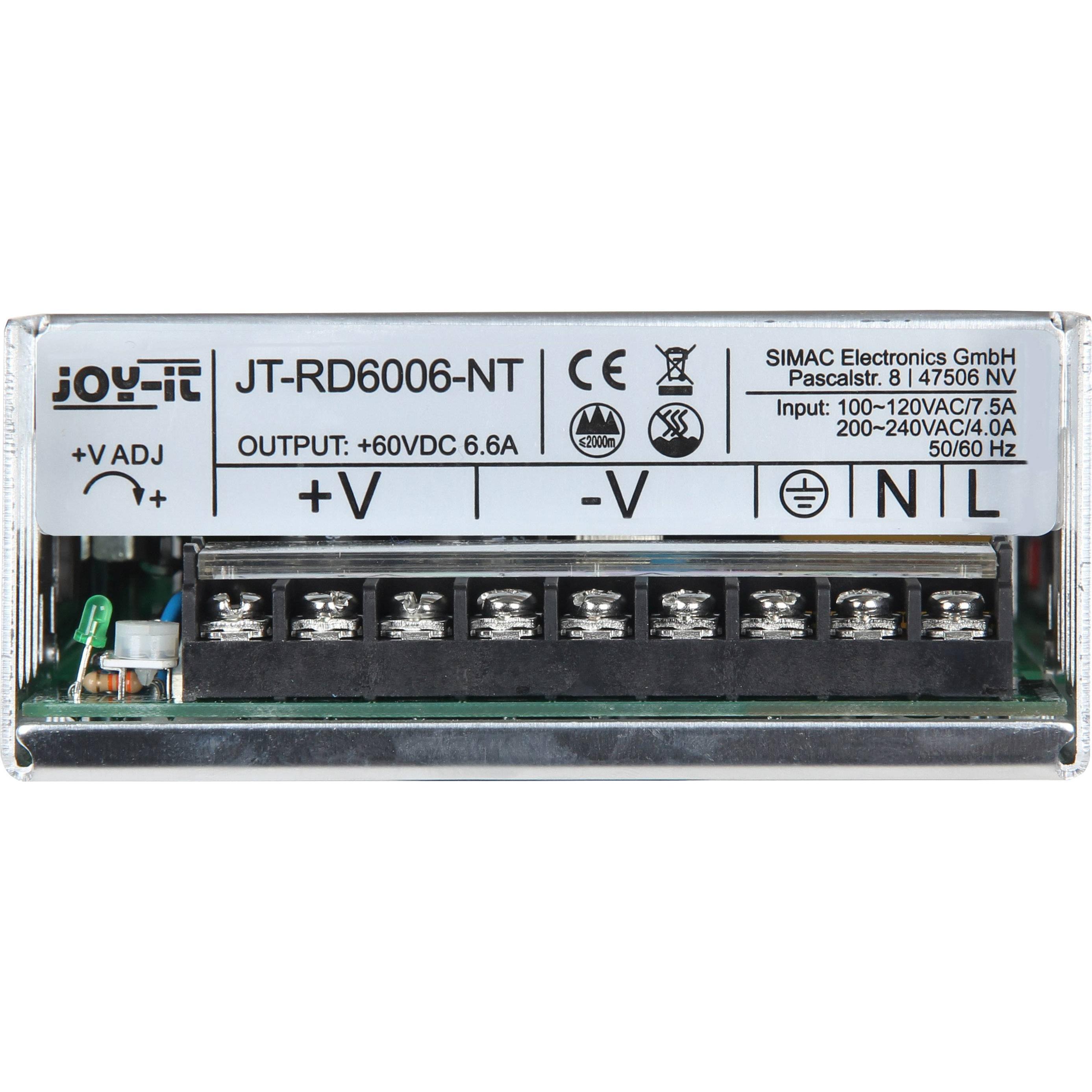 Joy-it Joy it alimentatore industriale, tensione fissa RD6006, 400W, 60V DC, Alimentazione laboratorio