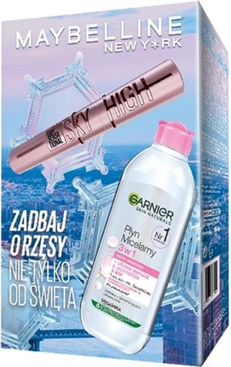 Garnier Lash Sensational Sky High Lengthening Mascara Black 72ml und Micellar Water 3-In-1 400ml Set