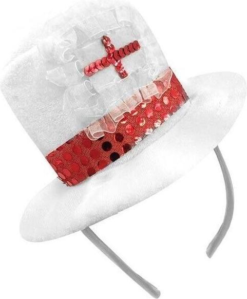 Actual product image Amscan St George Cross Headband With Attached Hat