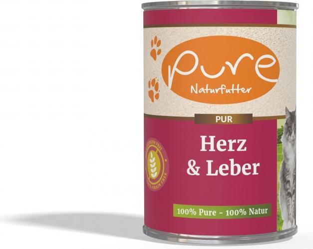 Pure Naturfutter Katzenmenü Herz & Leber (Adult, Junior, Senior, 1 Stk., 400 g)