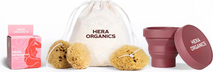 Actual product image Hera Organics Starterkit Menstruationsschwämme (M)