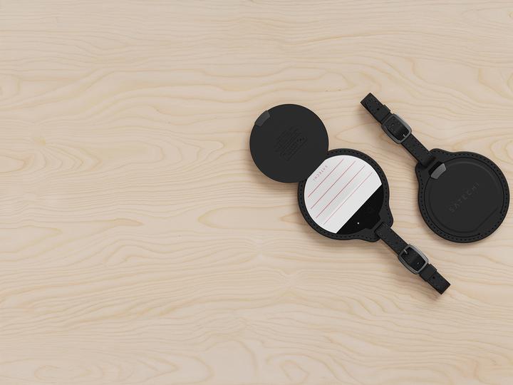 Produktbild Satechi Vegan-Leather FindAll Luggage Tag Black (Apple, iOS, Mac OS)
