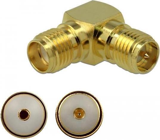 Produktbild Delock RF-Adapter RP-SMA (W) gewinkelt bis SMA (W)