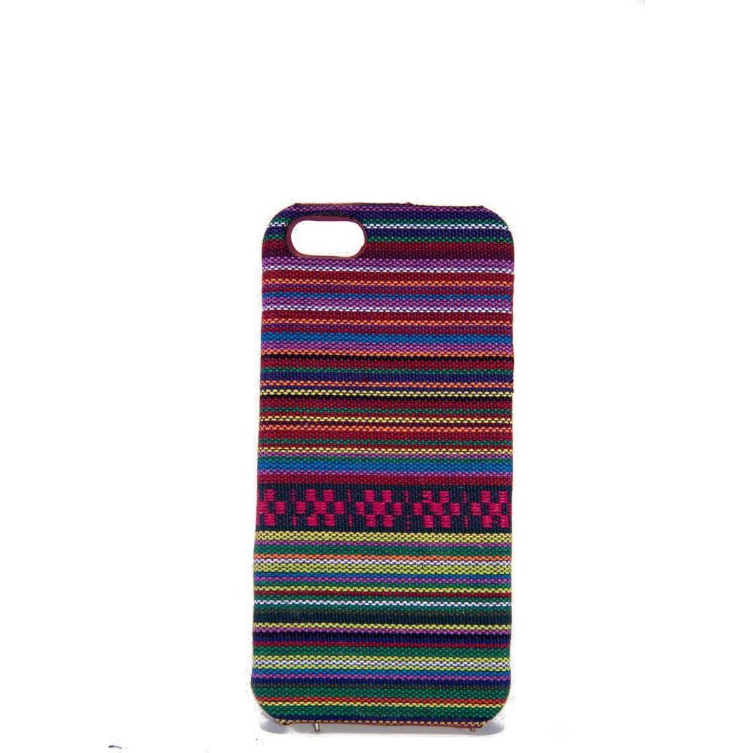 König Design Handyhülle aus Stoff Case für Apple iPhone 5s / SE Cover Etuis Bumper Violett (Apple iPhone 5), Smartphone ...