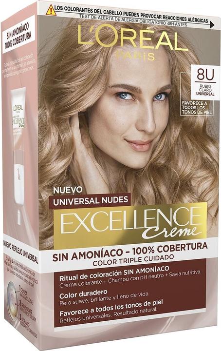 Image du produit L'Oréal Paris Excellence Creme Universal Nudes 8U Light Blonde Hair Dye (Nº 8.0-rubio claro)