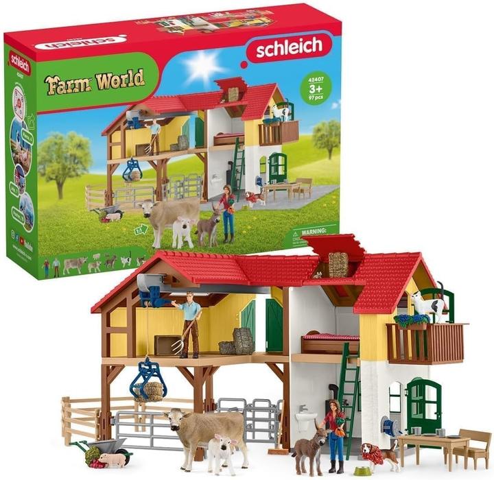 Actual product image Schleich Farmhouse with stable and animals