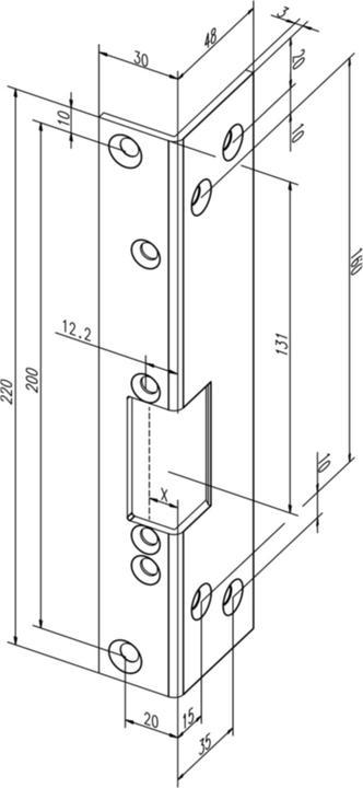 effeff Gâches angulaires pour les ouvre-portes (Poignée de porte)